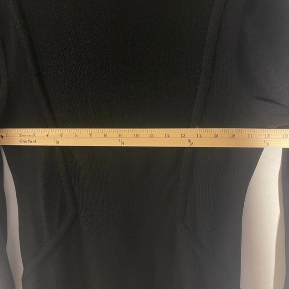 LIZ Claiborne Little Black Knit Sweater Dress High Neck Large - Picture 5 of 12